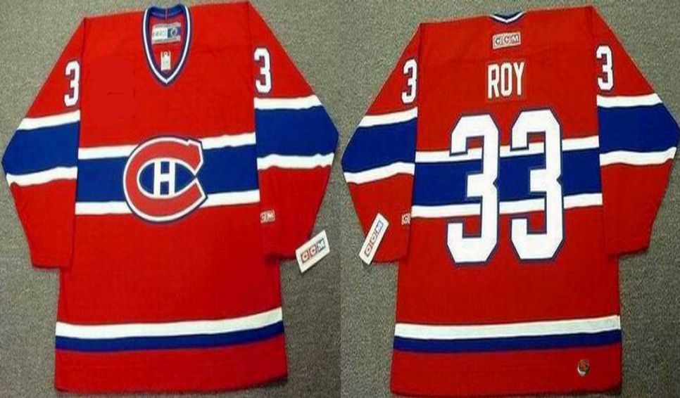 2019 Men Montreal Canadiens 33 Roy Red CCM NHL jerseys